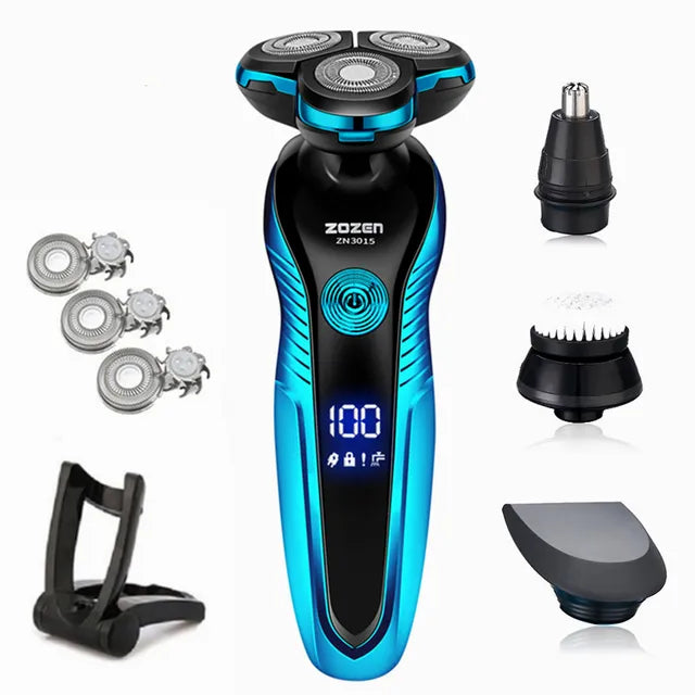 Electric Razor 3-Head Rotary Wet & Dry USB Charging