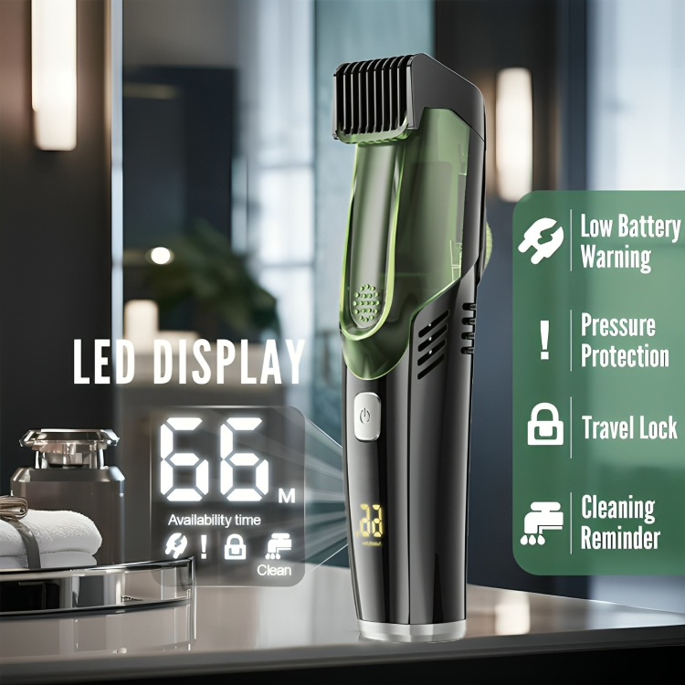 Electric Razor Cordless Built-In Vacuum & Stainless Steel Blades