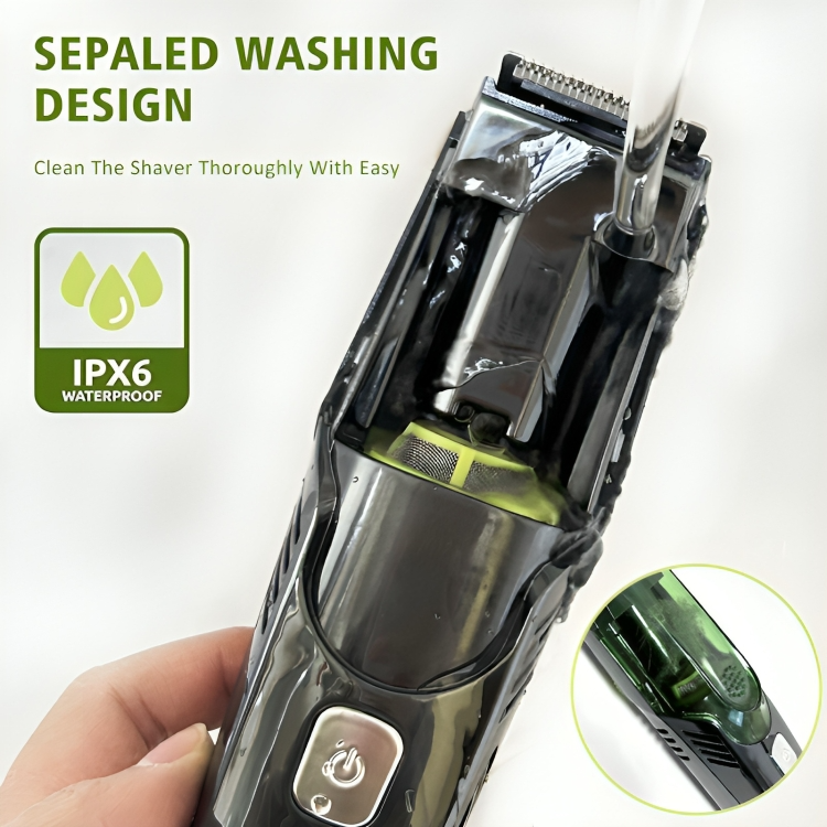 Electric Razor Cordless Built-In Vacuum & Stainless Steel Blades