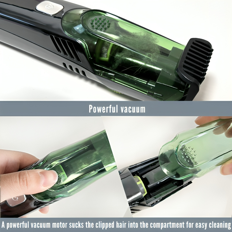 Electric Razor Cordless Built-In Vacuum & Stainless Steel Blades