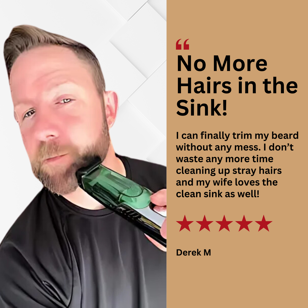 Electric Razor Cordless Built-In Vacuum & Stainless Steel Blades