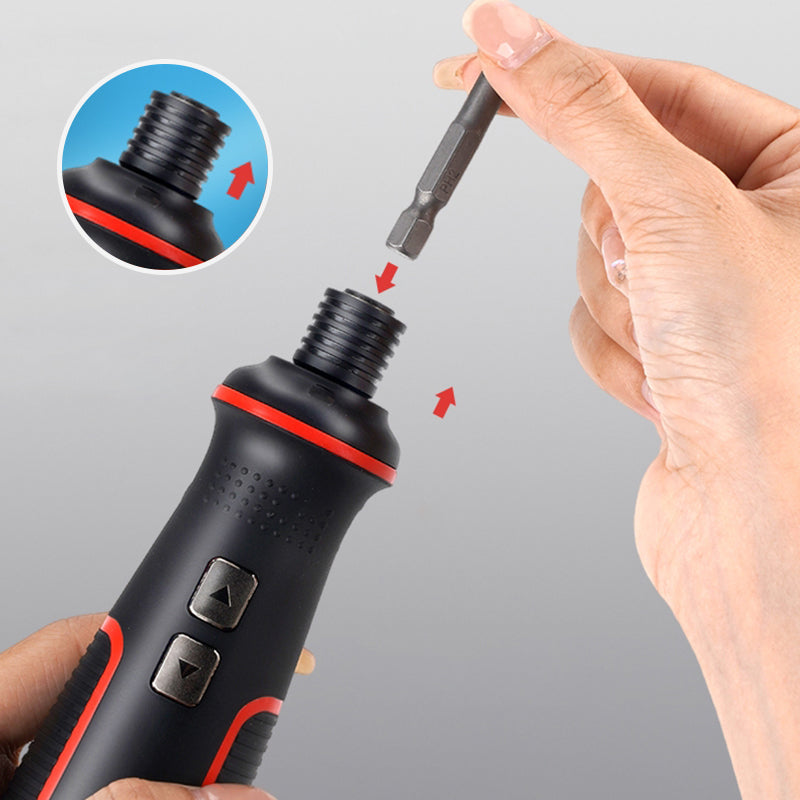 Electric Screwdriver Set Rechargeable Adjustable Speed Built In LED