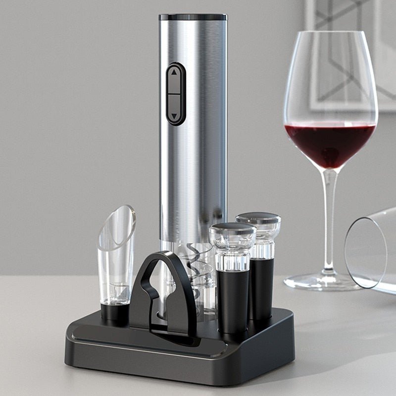 Electric Wine Opener One-Button Automatic Foil Cutter & Pourer