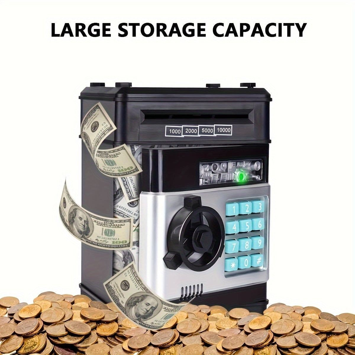 Electronic Piggy Bank 4-Digit Lock With Sound & LED