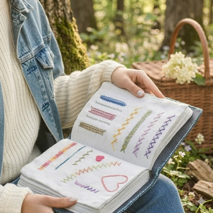 Embroidery Kit 106 Stitches Bamboo Frame 86-Piece Set