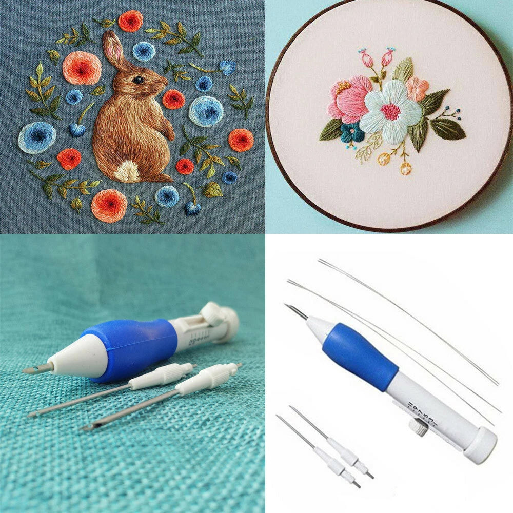 Embroidery Kit Steel Needles 3 Sizes & Organizer Case