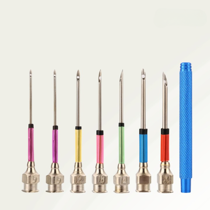 Embroidery Needle Set Interchangeable Heads Stainless Steel