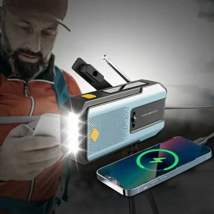 Emergency Radio Solar Crank USB-C Rechargeable