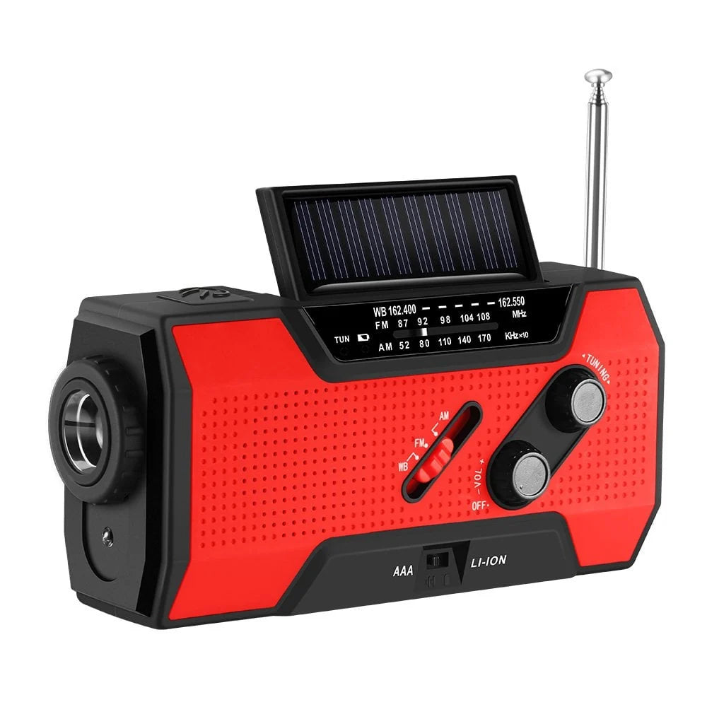 Emergency Radio Solar & Hand Crank 2000mAh Power Bank