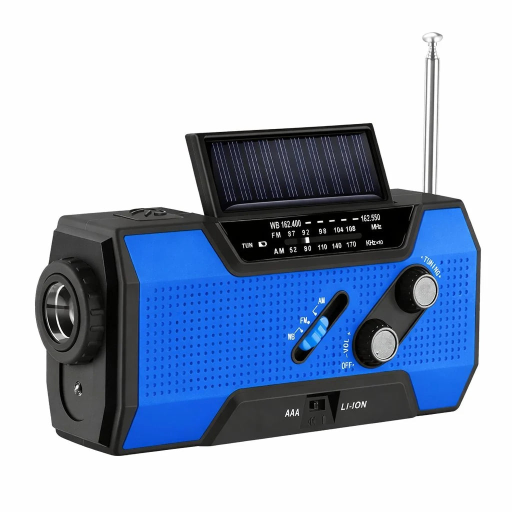 Emergency Radio Solar & Hand Crank 2000mAh Power Bank
