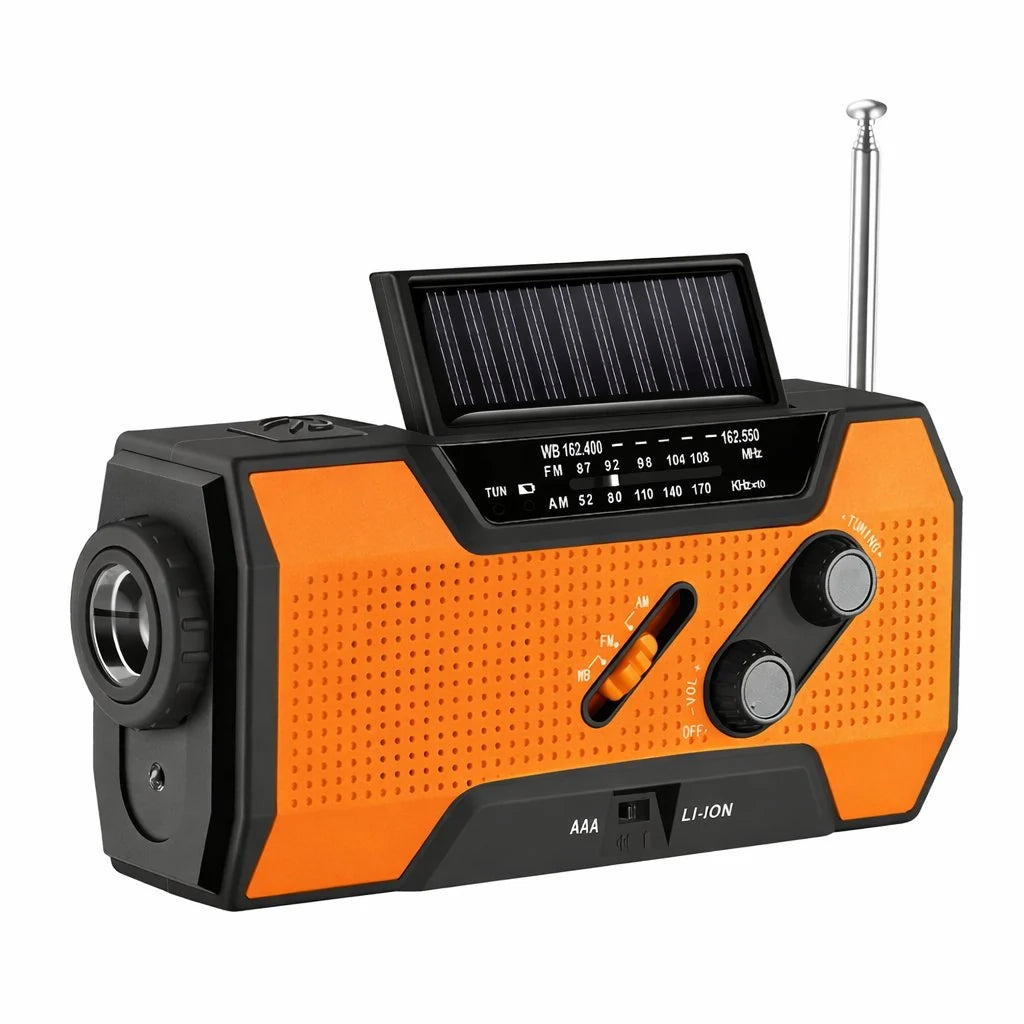 Emergency Radio Solar & Hand Crank 2000mAh Power Bank