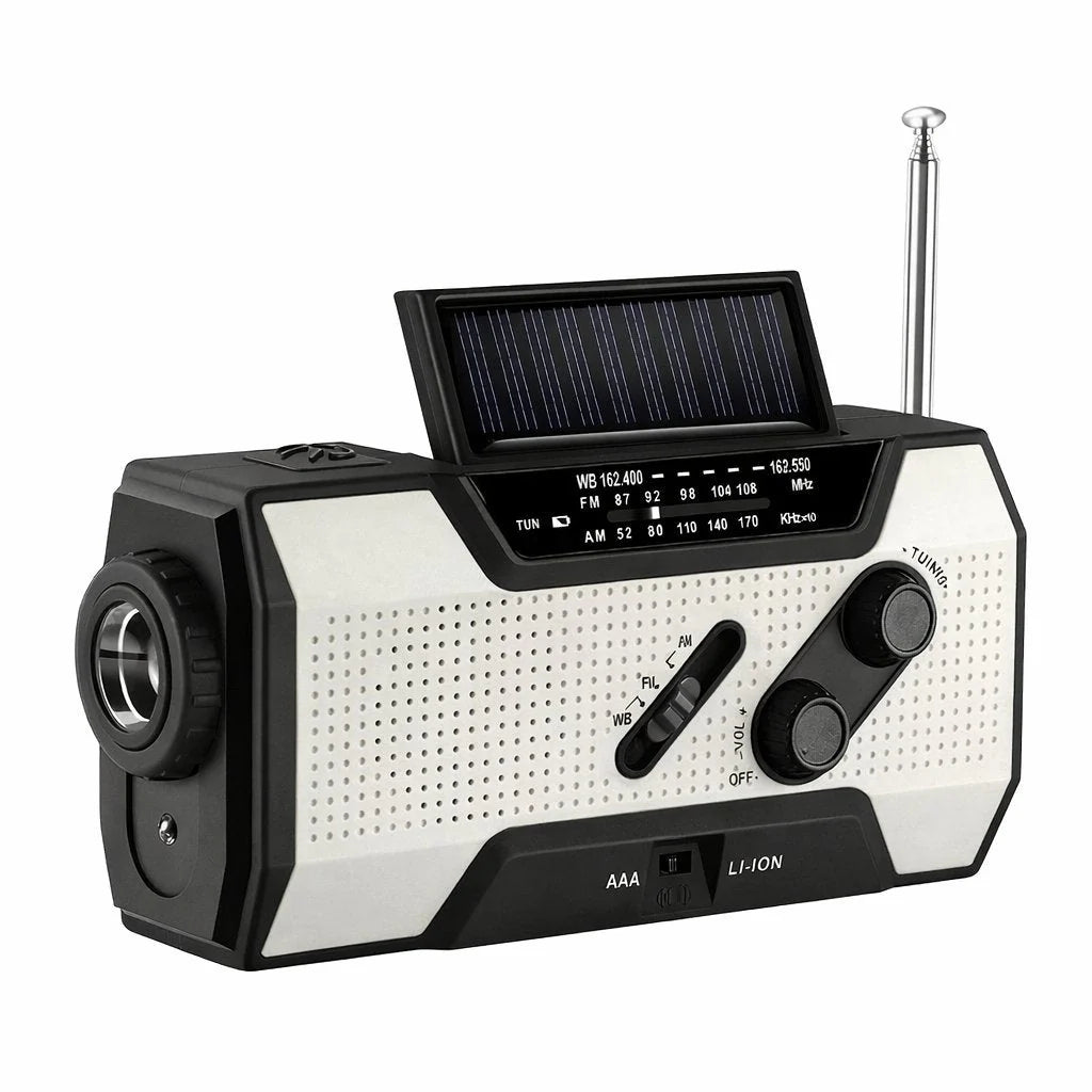 Emergency Radio Solar & Hand Crank 2000mAh Power Bank