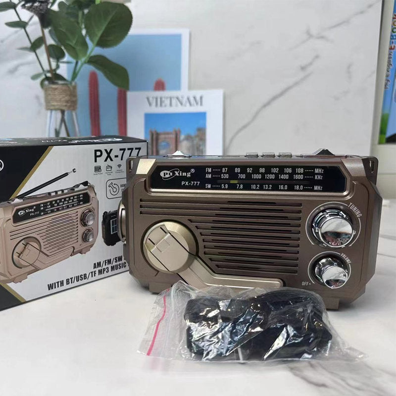 Emergency Radio Solar & Hand-Crank AM/FM/Shortwave Bluetooth