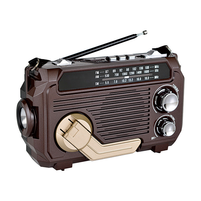 Emergency Radio Solar & Hand-Crank AM/FM/Shortwave Bluetooth