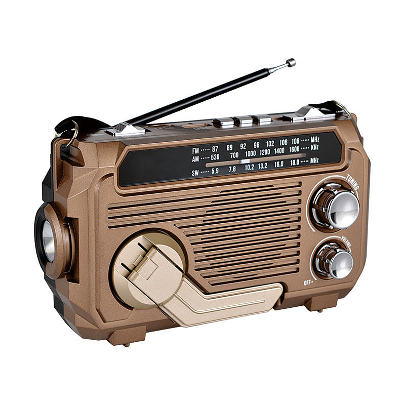 Emergency Radio Solar & Hand-Crank AM/FM/Shortwave Bluetooth