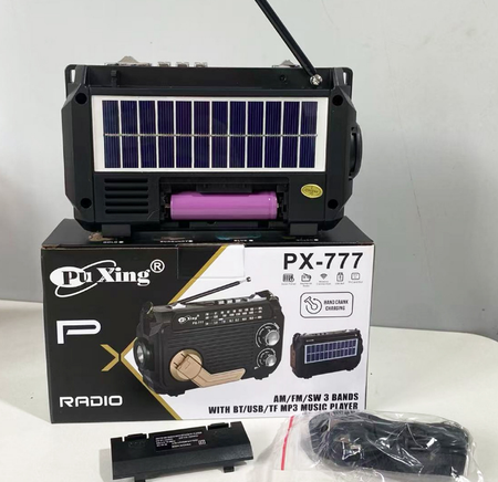 Emergency Radio Solar & Hand-Crank AM/FM/Shortwave Bluetooth