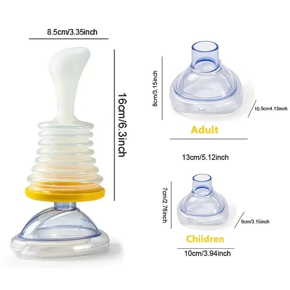 Emergency Suction Device Medical-Grade Silicone Manual Two Masks