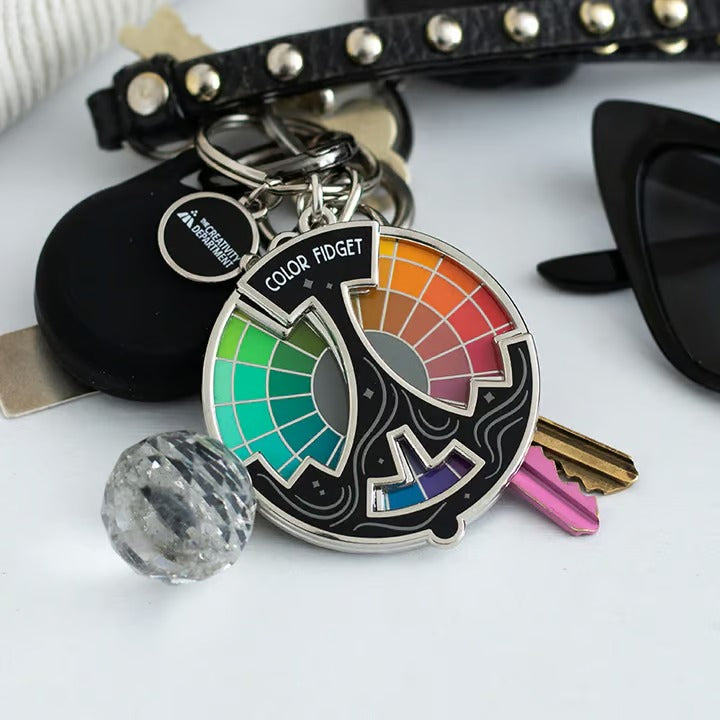 Enamel Pin Rotating Color Wheel Metal Alloy