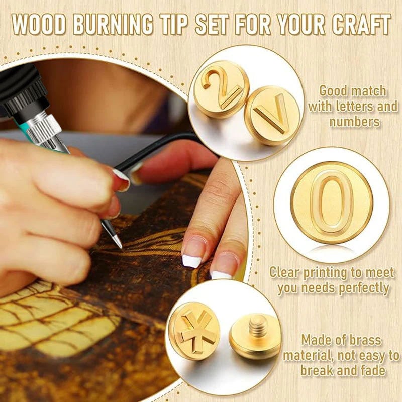 Engraving Kit Brass Tips For Standard Soldering Irons