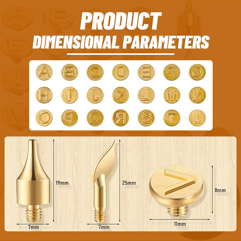 Engraving Kit Brass Tips For Standard Soldering Irons