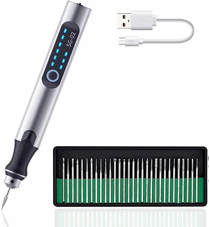 Engraving Pen Adjustable Speed & Precision Tip USB Rechargeable