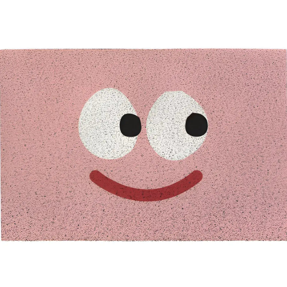 Entryway Doormat Smiley Print Non-Slip Absorbent