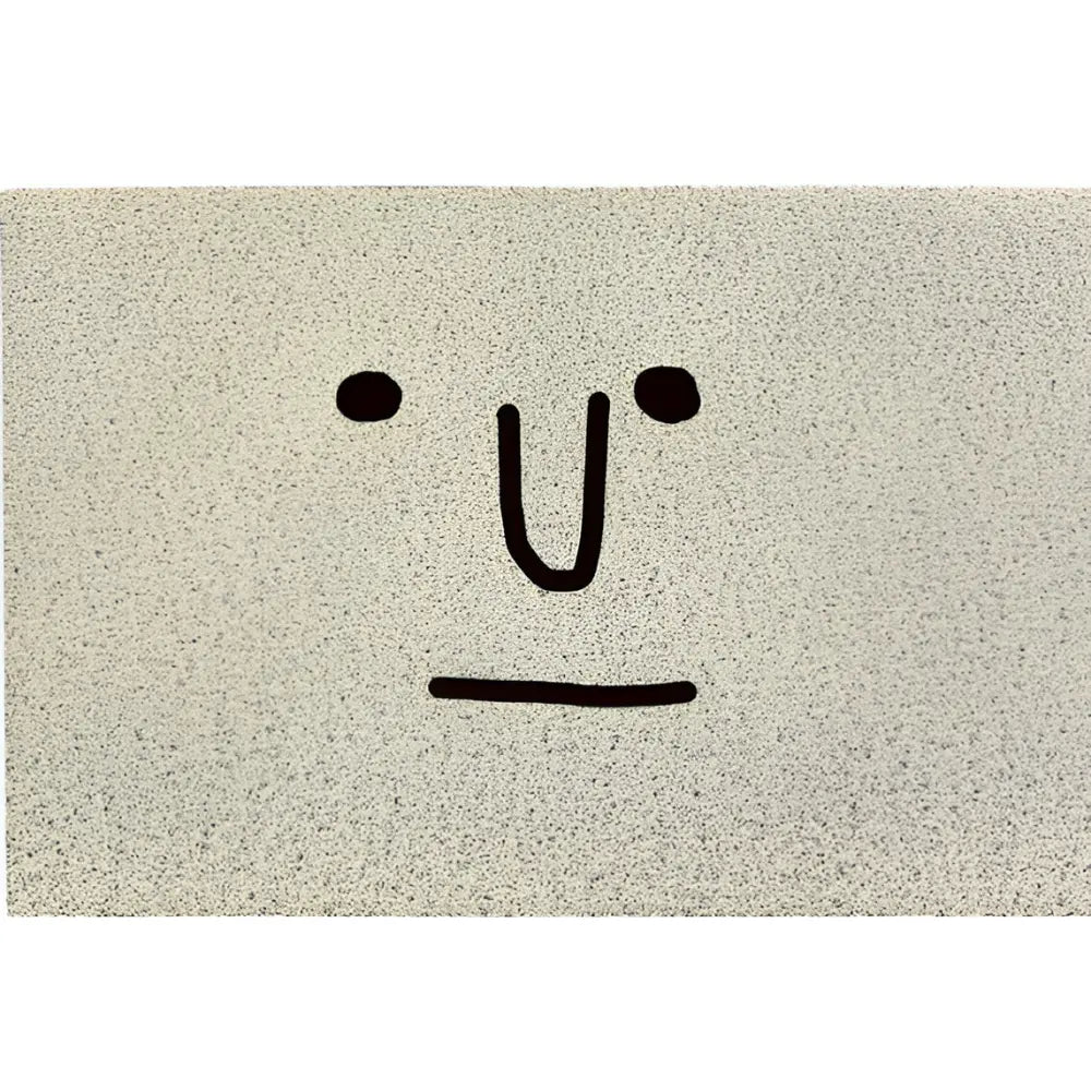 Entryway Doormat Smiley Print Non-Slip Absorbent