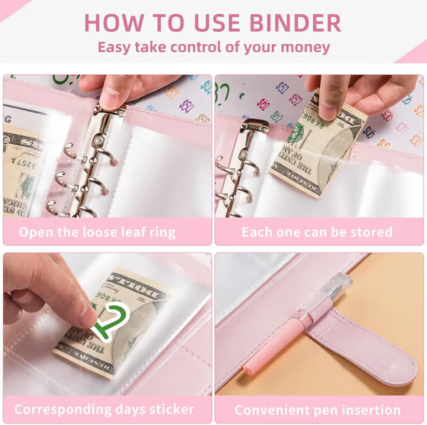 Envelope Savings Kit 100 Envelopes Reusable Tracker & A5 Folder