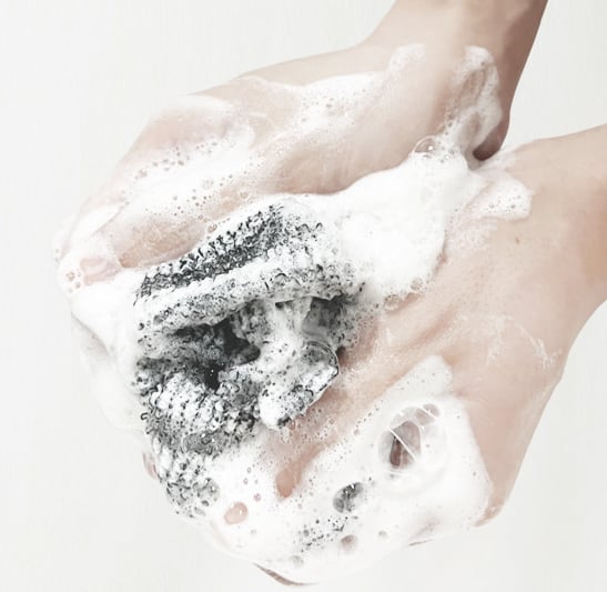 Exfoliating Washcloth Bamboo Charcoal & Silver Ion Dual Texture