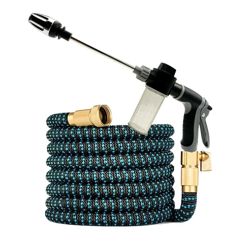 Expandable Hose Self-Expanding Kink-Resistant Braided Sleeve & Brass Fittings
