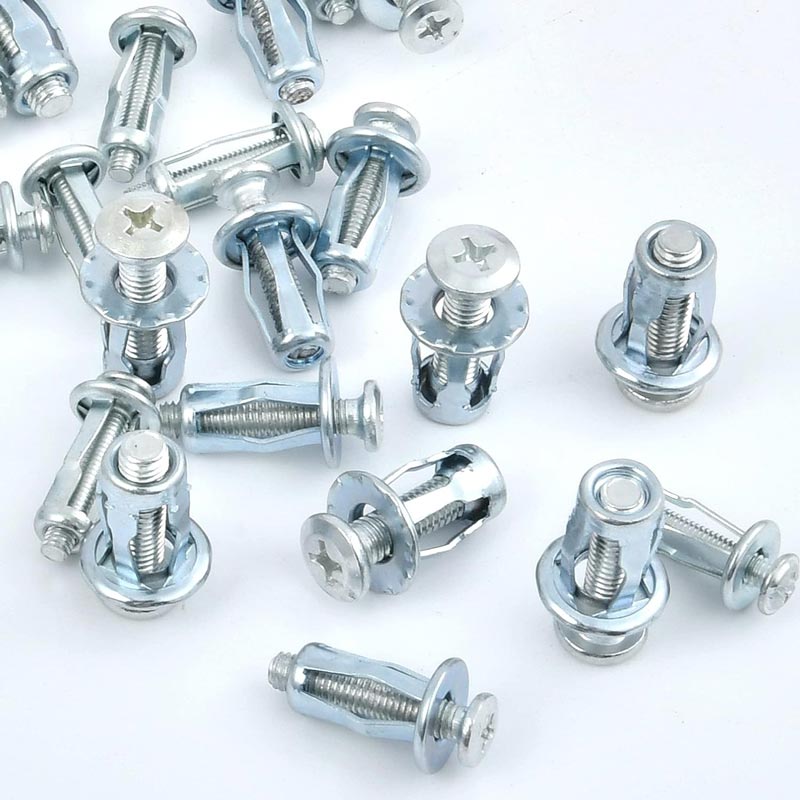Expansion Bolt Set Zinc-Plated Flower Nut M4x20mm 20 Pieces