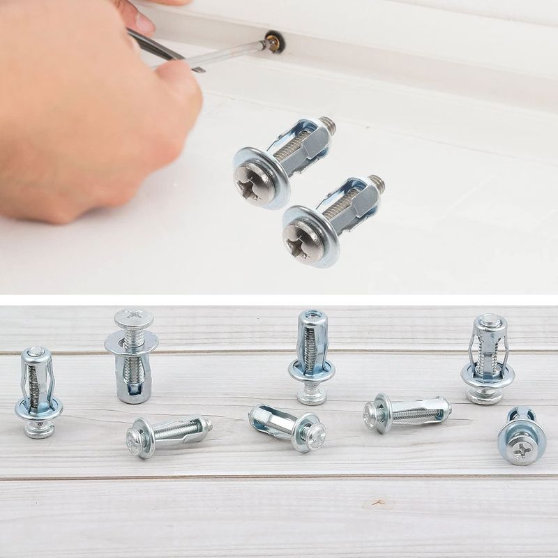 Expansion Bolt Set Zinc-Plated Flower Nut M4x20mm 20 Pieces
