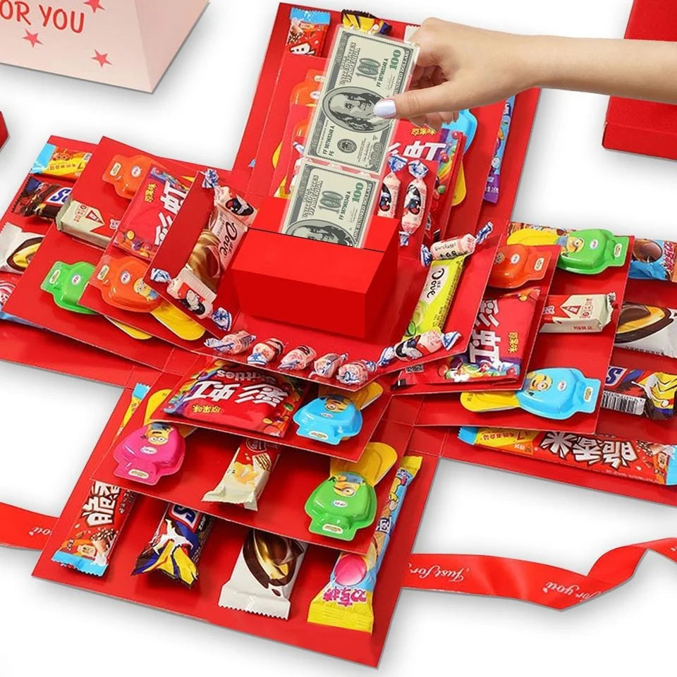 Exploding Gift Box 5-Layer Sturdy Cardboard
