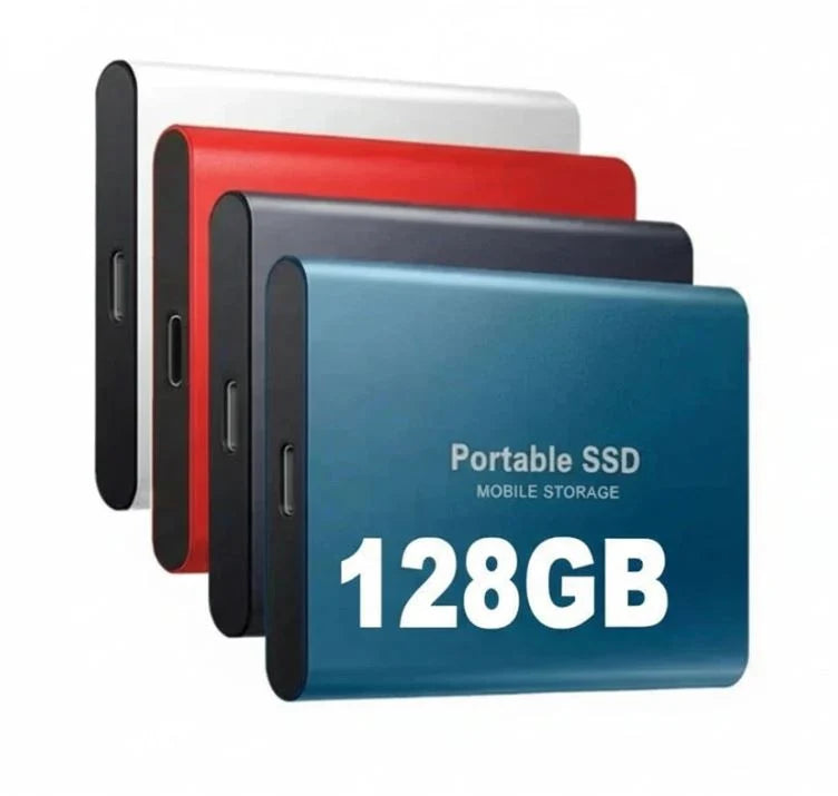 External SSD 128 GB USB-C 520 MB/s Shockproof Aluminum