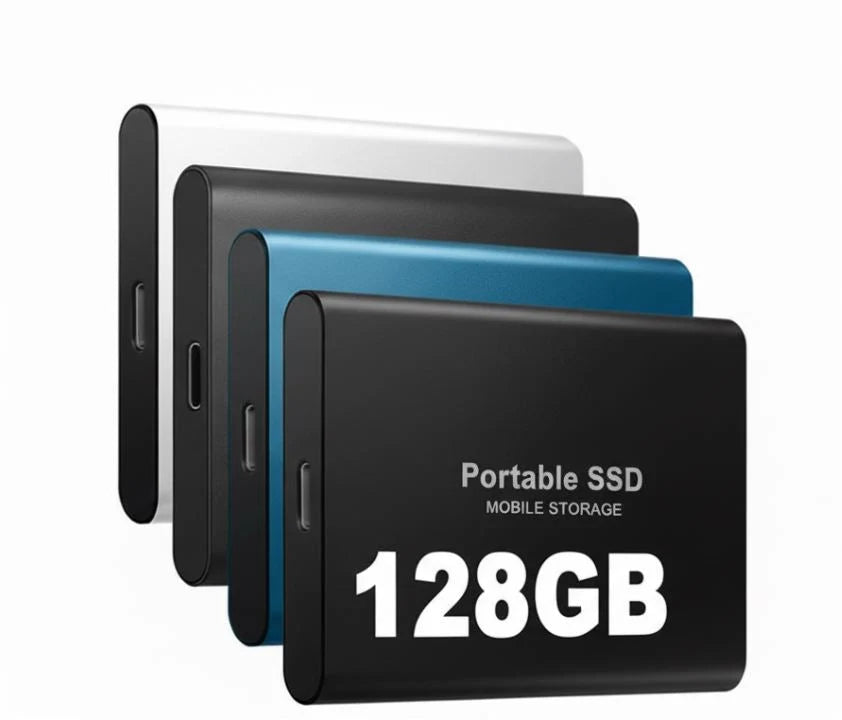 External SSD 128 GB USB-C 520 MB/s Shockproof Aluminum