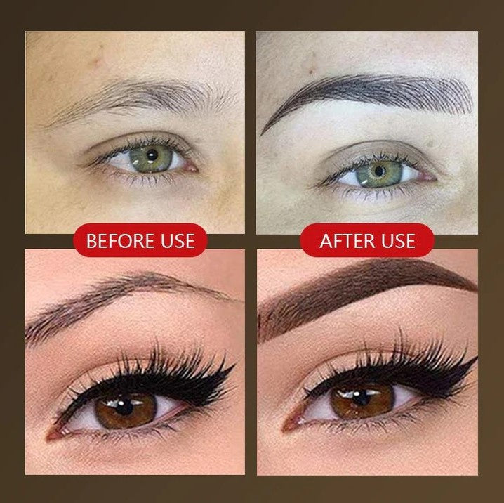Eyebrow Pen Four-Pronged Tip Hair-Like Strokes Waterproof & Smudge-Proof
