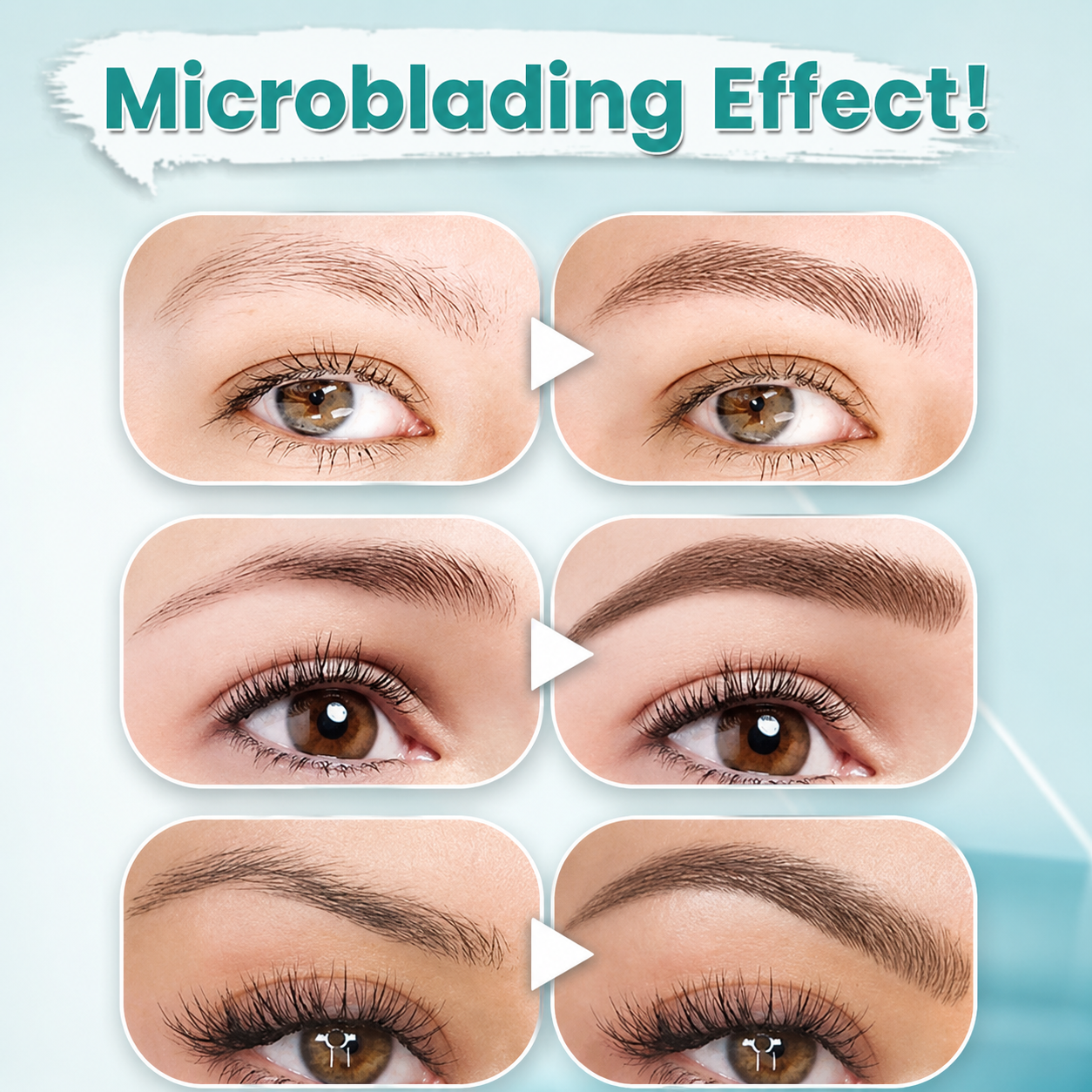Eyebrow Pencil 3D Microblading 4-Prong Tip Waterproof