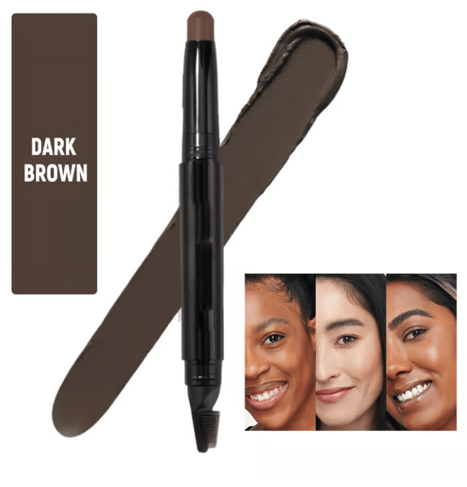 Eyebrow Styling Pencil 2-In-1 Slim Tip & Brush Smudge-Proof
