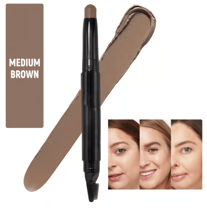 Eyebrow Styling Pencil 2-In-1 Slim Tip & Brush Smudge-Proof