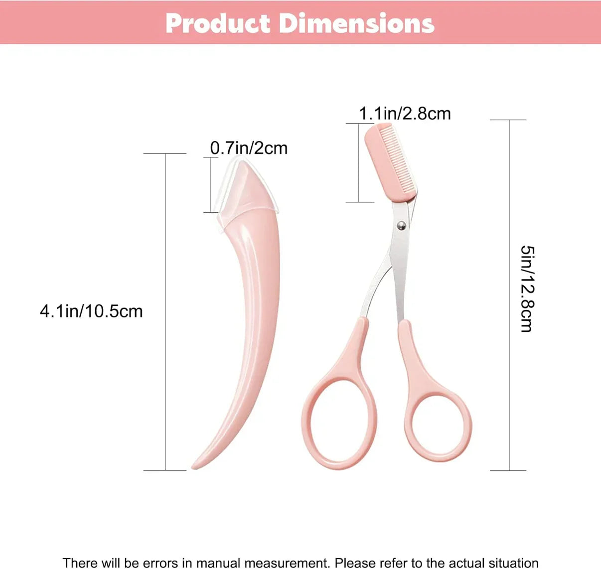 Eyebrow Trimmer Integrated Comb Stainless Steel Blades