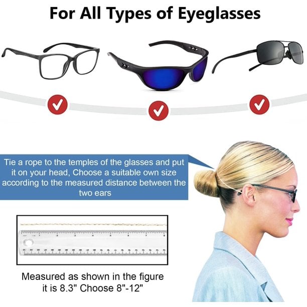Eyeglass Strap Adjustable Non-Slip Skin-Friendly