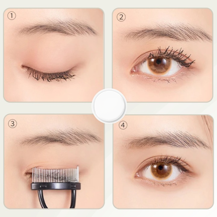 Eyelash Comb Curved Fine-Tip Stainless Steel Safe for Extensions