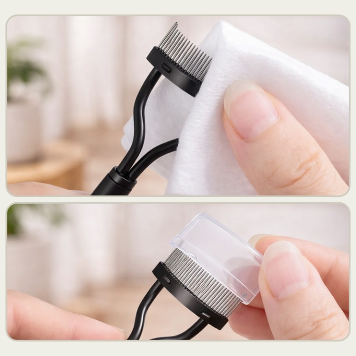 Eyelash Comb Curved Fine-Tip Stainless Steel Safe for Extensions
