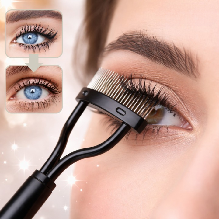 Eyelash Comb Curved Ultra-Fine Tips Stainless Steel