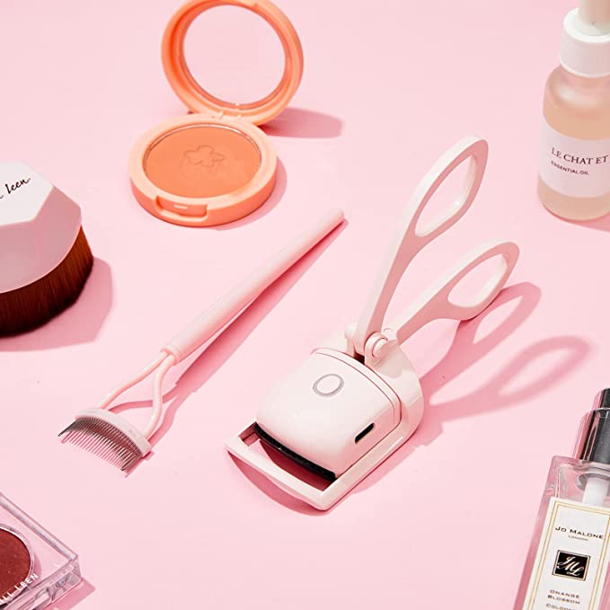 Eyelash Curler Cordless USB Rechargeable Adjustable Heat Shield