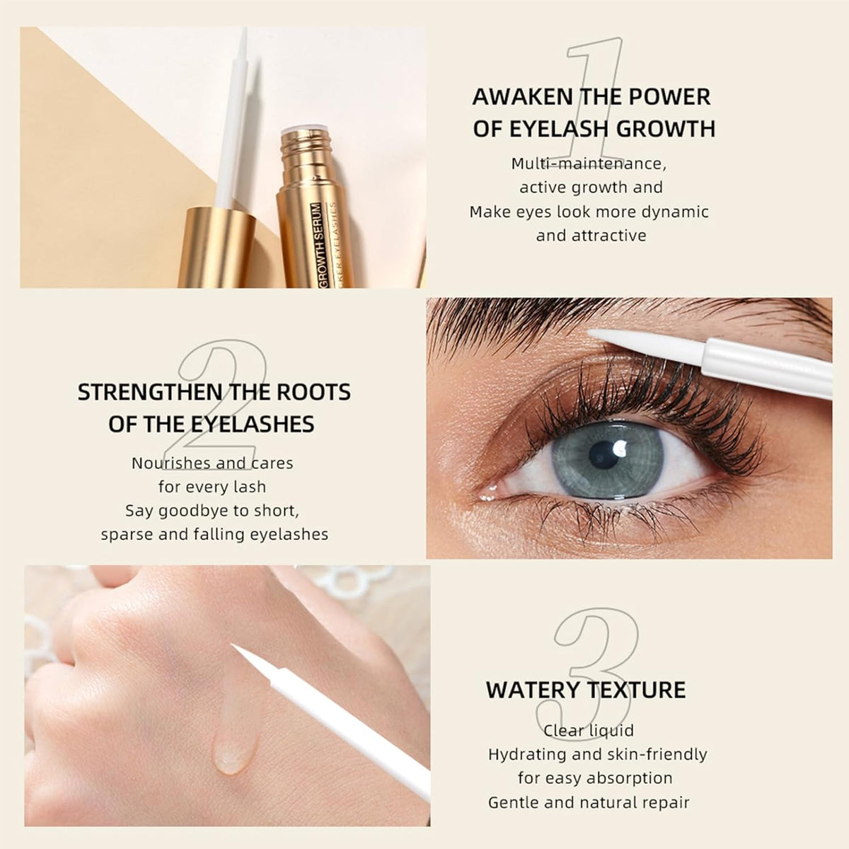 Eyelash Serum Longer & Thicker Lashes Lightweight Gentle Formula