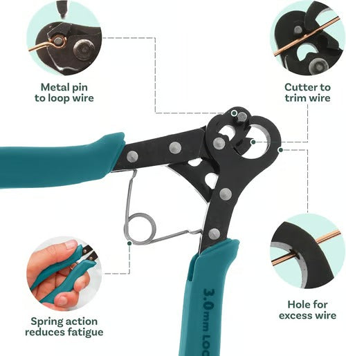 Eyelet Pliers Multi-Hole Head Carbon Steel Spring-Return Handles