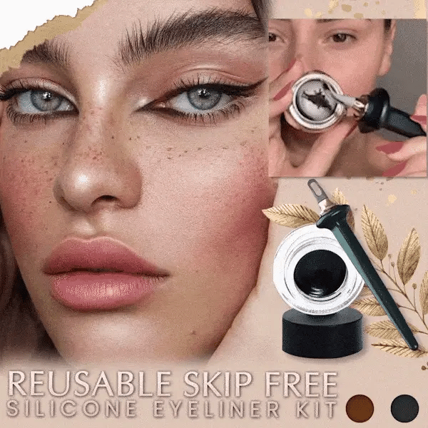 Eyeliner Applicator Silicone Flat Tip & Waterproof Cream