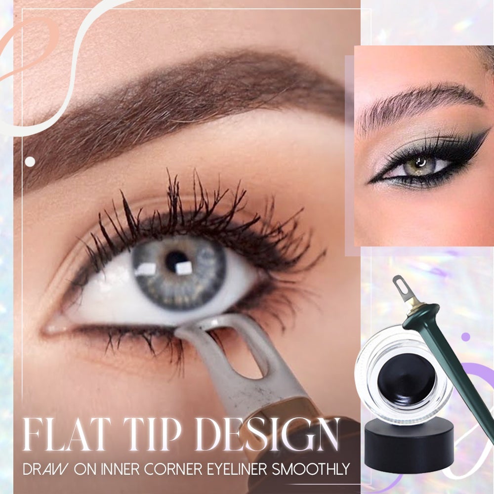 Eyeliner Applicator Silicone Flat Tip & Waterproof Cream