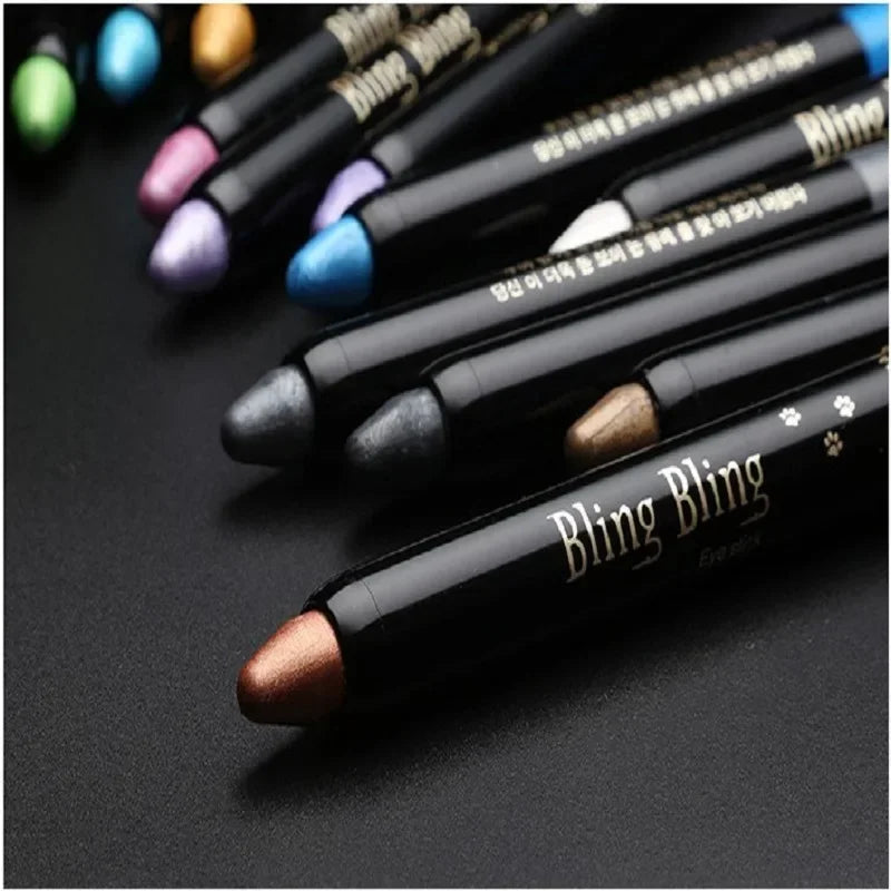 Eyeshadow & Eyeliner Pencil Waterproof Quick-Drying Shimmer 15 Shades